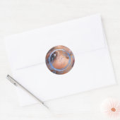 写真ありがとう名前Magnoliaフローラブルー ラウンドシール (封筒)