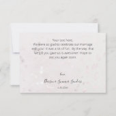 写真ありがとう手書きの横 サンキューカード (裏面)