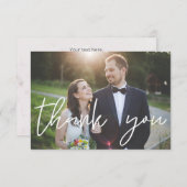 写真ありがとう手書きの横 サンキューカード (正面/裏面)
