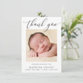 写真ありがとう書エレガント道新生児 サンキューカード (スタンド正面)