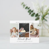 写真ありがとう最初の誕生日の写真カード ポストカード (スタンド正面)