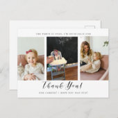 写真ありがとう最初の誕生日の写真カード ポストカード (正面/裏面)