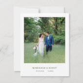 写真ありがとう結婚のカードとのまわりに サンキューカード (裏面)