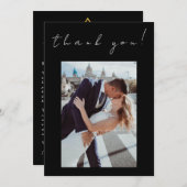 写真ありがとう結婚のカードのツインフレームのシンボル –  招待状 (正面/裏面)