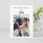 写真ありがとう結婚のカードの双子の炎 –  招待状 (スタンド正面)