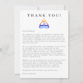 写真ありがとう結婚のカードの双子の炎 –  招待状 (裏面)