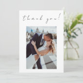 写真ありがとう結婚のカード – ツインフレイムホワイト –  招待状 (スタンド正面)