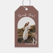 写真ありがとう結婚のバラTaupe ギフトタグ (正面)