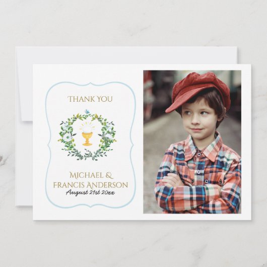 写真ありがとう聖体植物問題 招待状 (裏面)