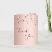 写真ありがとう誕生日バラ金ゴールド滴星 サンキューカード (正面)