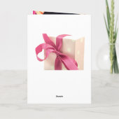 写真ありがとう誕生日バーガンディフローラ カード (裏面)