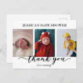 写真ありがとう赤ちゃんシャワーミニマル ポストカード (正面/裏面)