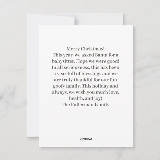 写真いけなのおもしろいクリスマスカード シーズンカード (裏面)