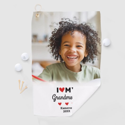 写真おばあちゃんのゴルファーの名前カスタム ゴルフタオル (インサイチュ)