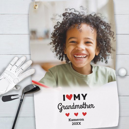 写真おばあちゃんのゴルファーの名前カスタム ゴルフタオル