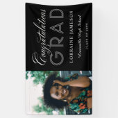 写真おめでとうございます書道の卒業 横断幕 (縦)