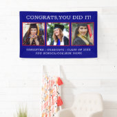 写真おめでとう3年卒業2023青色卒業 横断幕 (インサイチュ)