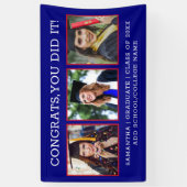 写真おめでとう3年卒業2023青色卒業 横断幕 (縦)