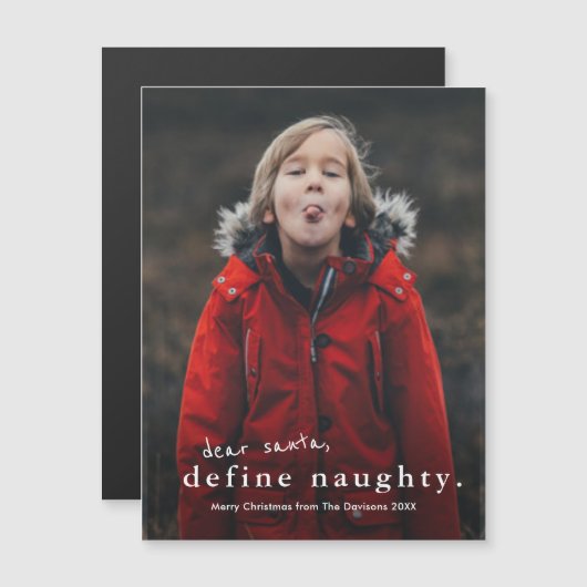 写真おもしろいいけなクリスマスホリデーカード (正面/裏面)