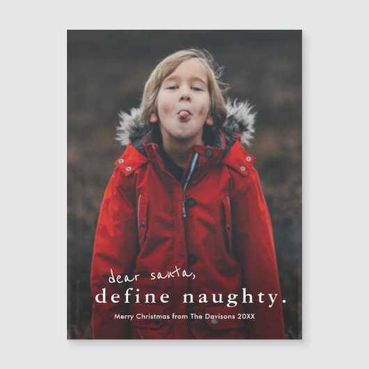 写真おもしろいいけなクリスマスホリデーカード (正面)