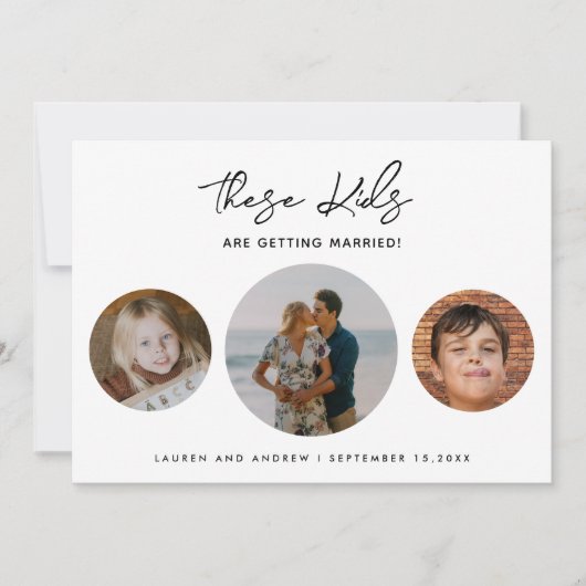 写真おもしろいこれらの子供たちは結婚してい結婚る セーブザデート (正面)