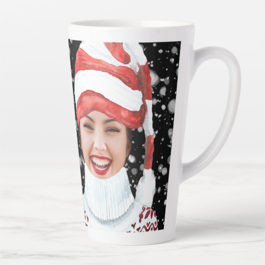 写真おもしろいのクパーソナライズされたリスマス カフェラテマグ (右)