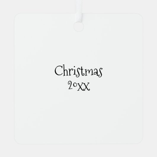 写真おもしろいのクパーソナライズされたリスマス メタルオーナメント (裏面)