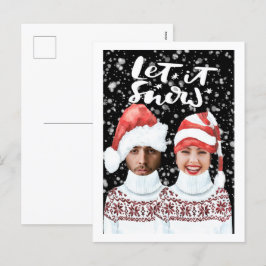 写真おもしろいのパーソナライズされたクリスマス シーズンポストカード