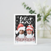 写真おもしろいのパーソナライズされたクリスマス シーズンポストカード (スタンド正面)