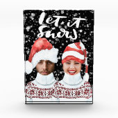 写真おもしろいのパーソナライズされたクリスマス フォトブロック (正面)