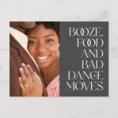 写真おもしろいのモダン予算の保存日 案内ポストカード (正面)