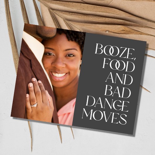 写真おもしろいのモダン予算の保存日 案内ポストカード