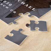 写真おもしろいのモダン結婚式は日付を保存 ジグソーパズル (側面)