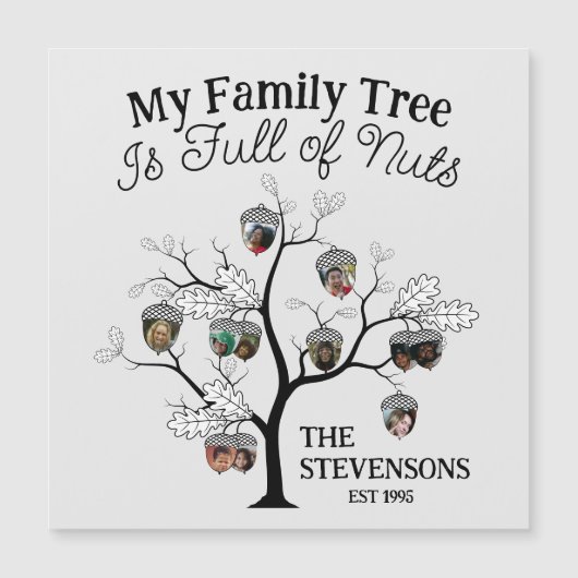 写真おもしろいの家族の木はナッツのクリスマスフル (正面)