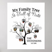 写真おもしろいの家族の木はナッツのクリスマスフル ポスター (正面)