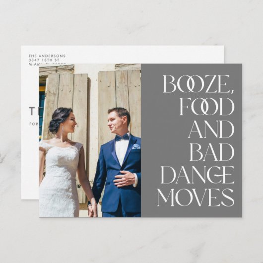 写真おもしろいの結婚ありがとうはがき ポストカード (正面/裏面)