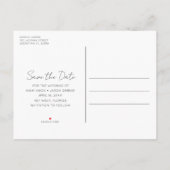 写真おもしろいの結婚予算日付の保存 案内ポストカード (裏面)