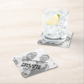 写真おもしろいオープンバー結婚式の日付を保存 ペーパーコースター (インサイチュ)