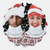 写真おもしろいカスタムパーソナライズされた オーナメントカード (正面)