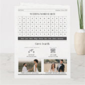 写真おもしろいカスタム新聞結婚式招待状 カード (裏面)