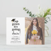 写真おもしろいキャップガウン卒業式に行く 招待状 (スタンド正面)