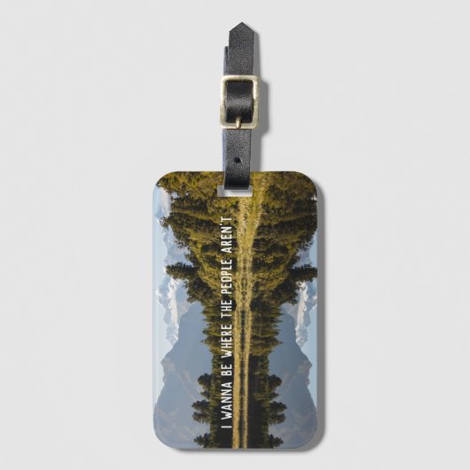 写真おもしろいギフト旅行引用文 ラゲッジタグ (正面縦)