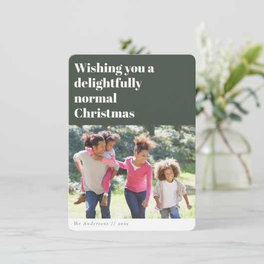 写真おもしろいクリスマス シーズンカード (スタンド正面)