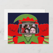 写真おもしろいクリスマス シーズンポストカード (正面/裏面)