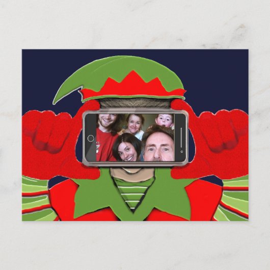 写真おもしろいクリスマス シーズンポストカード (正面)