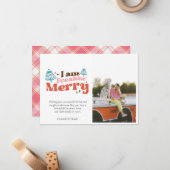 写真おもしろいクリスマス、私はフレックメリー ノートカード (正面/裏面インサイチュ)