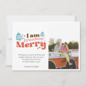 写真おもしろいクリスマス、私はフレックメリー ノートカード (正面)