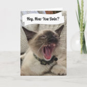 写真おもしろいシャム猫の飼い方 カード (正面)