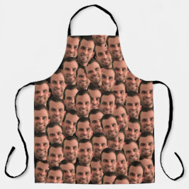 写真おもしろいパーソナライズされた顔シェフギフト。 エプロン