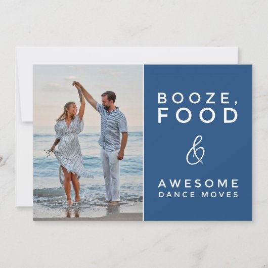 写真おもしろいビーチ結婚式日付の保存 セーブザデート (正面)